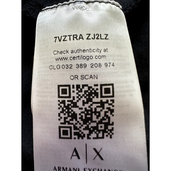 Armani Exchange Tee Shirt Women's Size XS Black Short Sleeve Crew Neck A|X - Picture 5 of 16